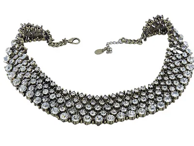 Authentic Zara 1856 240 Sparkly Rhinestone Crystal Statement Collar Necklace • $100