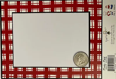 PICNIC PLAID Die-Cut “Frame-Ups” Frame(1 Pc)MME•Christmas •Holiday•White/Red• • $2.79
