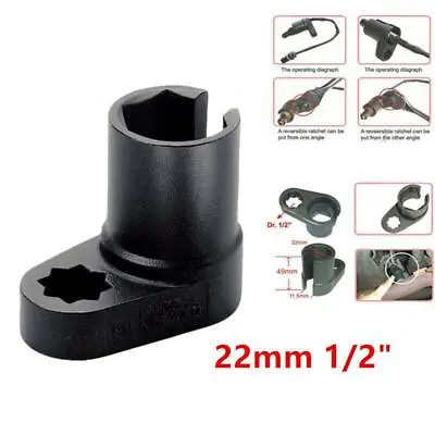 Universal 22mm 1/2  O2 Oxygen Sensor Offset Wrench Flare Nut Socket Removal Tool • $13.88