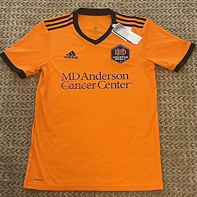 Adidas Houston Dynamo MLS Soccer Home 21-22 Orange Soccer Jersey Sz.M GK1430 $90 • $49.99