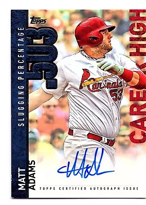 2015 Topps Matt Adams Autograph - St. Louis Cardinals • $4.95