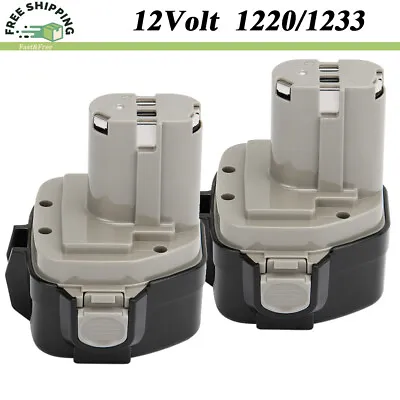 2-Pack 12V For Makita NiMh 4.8Ah Battery 1200 1201 1222 1220 1233 1234 1235 PA12 • $25.89