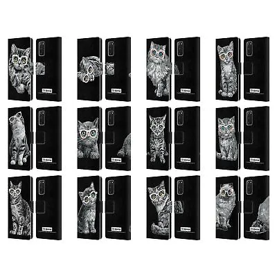 P.d. Moreno Black And White Cats Leather Book Wallet Case For Samsung Phones 1 • £6.95