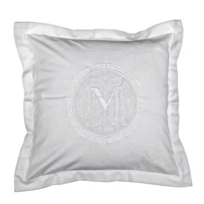 Pillowcase Pillow Cover 'Molly' 17 11/16x17 11/16in With Embroidered Monogram • $27.35