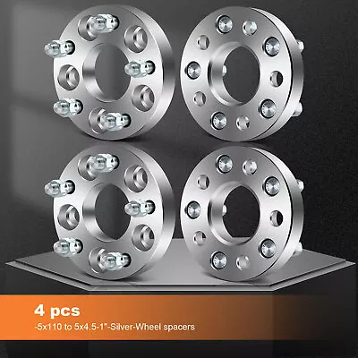 4X 1  5x110 To 5x4.5 Wheels Adapters 12x1.5 For Pontiac G6 Chevrolet Dodge Saab • $63.60