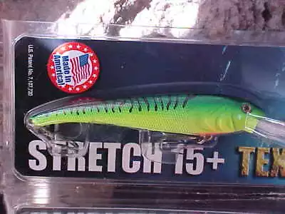 Mann's Textured Stretch 15+ BIGFISH Cast/Trolling Lure T15-08 In FIRE TIGER • $15.69
