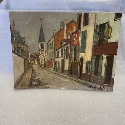 MAURICE UTRILLO EGLISE DE STAINS (SEINE) VINTAGE LITHOGRAPH 1950s • $25