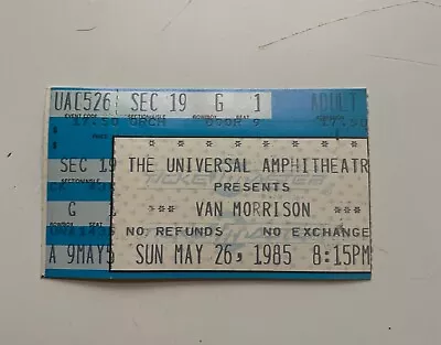 VTG Van Morrison Concert Ticket Stub LA Universal Ampitheatre 1985 Mose Allison • $9.99