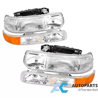 For 1999-2002 Chevy Silverado 2000-2006 Tahoe Suburban 1500 2500 Headlights 4pcs • $60.99