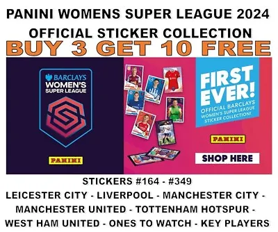 Panini Womens Super League 2024 Stickers Collection Wsl 23/24 #164 - #349 • $2.21