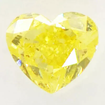 $600 • Buy Heart Shape Diamond 0.50 Carat Natural Fancy Yellow Color SI2 Loose IGI Cert