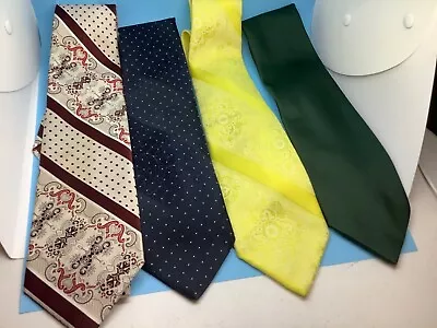 Vintage Mens Dress Ties 70’s -80’s  Lot Of 4 • $21.99