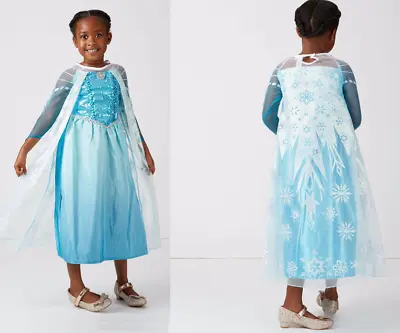 George Disney Frozen Elsa Ice Queen Fancy Dress Outfit Costume 7-8 Book Day • £12.99