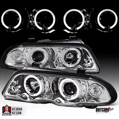 Fit 1999-2001 BMW E46 323i 325i 328i Dual LED Halo Projector Headlights Lamps • $162.99