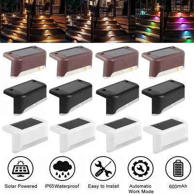 Solar LED Bright Deck Lights Outdoor Garden Patio Railing Decks Path Lighting • $19.99