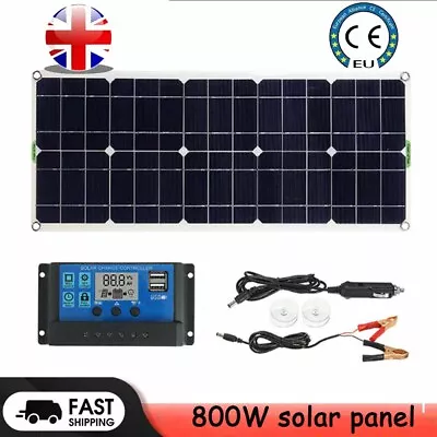 £34.50 • Buy 800W 100A 12V Camping Controller Solar Panel Kit Battery Charger
