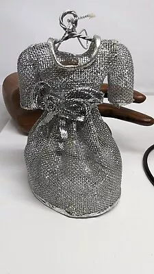 Vintage Silver Tone Glitter Wire Mesh Dress Form Ornament Dollhouse Miniature • $17