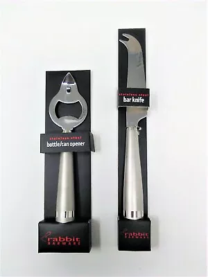 Metrokane Rabbit Barware Contemporary Stainless Steel Bar Knife & Bottle Opener • $12.99