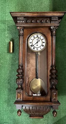 Antique Gebruder Resch Vienna Regulator Wall Clock - Weight Driven • $485
