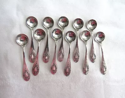 Set Of 11 Mount Vernon Sterling Silver Salt Spoons Rogers Lunt & Bowlen 2 1/8  • $165