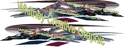 MONTANA Mountain Scene RV Graphic Lettering Decal Set Of 2 118 X24  • $155