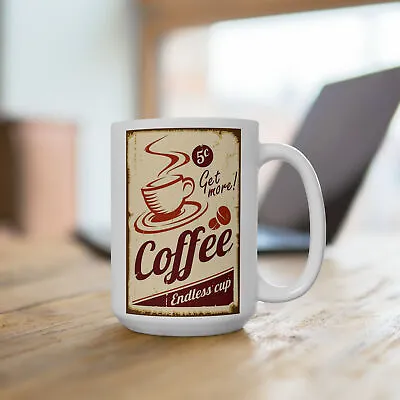 Classic Coffee Mug Boho Vintage Mug Coffee Retro Sign Coffee Shop Mug 15oz • $19.43
