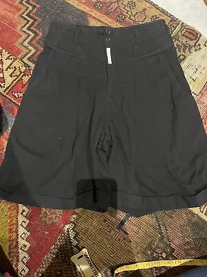 Z. Cavaricci Womens Shorts Size 27 Black Pleated High Rise NWOT Made In USA • $19