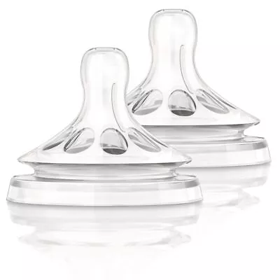 Philips Avent Natural Teat 4 Holes Fast Flow For 6months And Above Pack Of 2 • $31.70