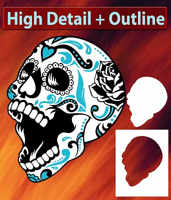 Sugar Skull Special Two Layer Airbrush Stencil Spray Vision Template • $18.99