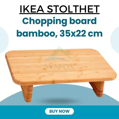 Ikea Chopping Board Bamboo Cutting Wooden Non Slip 35x22cm STOLTHET New • £23.50