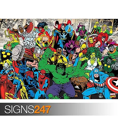 MARVEL COMIC RETRO IMAGE (1027) Photo Picture Poster Print Art A0 A1 A2 A3 A4 • £1.49