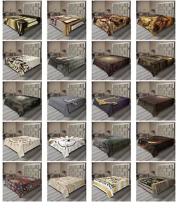 Ambesonne Brown Flat Sheet Top Sheet Decorative Bedding 6 Sizes • $34.99