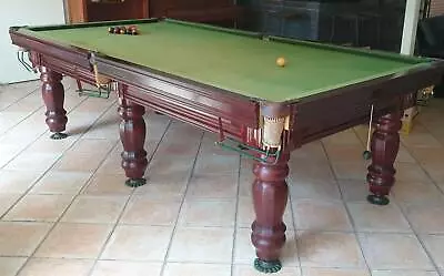 Vintage Rare Design Billiard Table 9ft X 4.6ins Light Pool Cue Rack • $1800