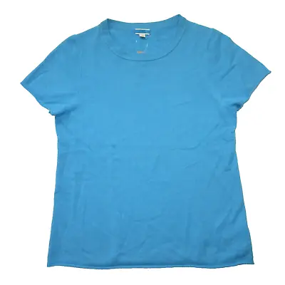 NWT J.Crew Short-sleeve Cashmere T-shirt In Monaco Blue Sweater XL • $72