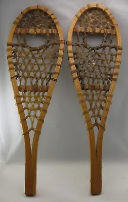 Model Snowshoes 16  (41cm) Long Wood And Rawhide • $48
