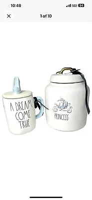 Rae Dunn Canister And Coffee Mug Bundle Cinderella Princess Glass Slipper Topper • £44.40