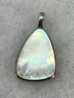 Sterling Silver Mother Of Pearl Mop Pendant  • $35