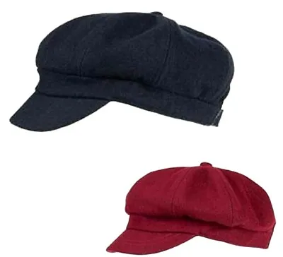 £4.99 • Buy Hawkins Womens Baker Boy Hat Newsboy Wool Felt Lined Peaked Cap Hats Quality Siz