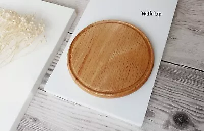 Plain Round Wooden Coaster / Handcrafted Solid Oak Drink Mat / Large Quantities • £4.99