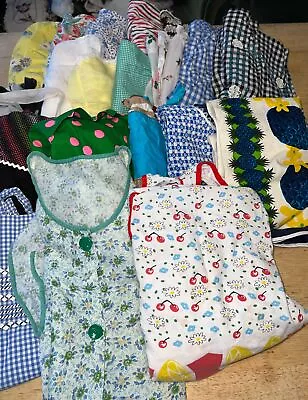 Lot Of 23 VTG Aprons Half/Bib/Sheer Great Mixture Of Mod Fabrics Clean 50-60s • $35.10