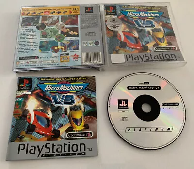 Micro Machines V3 Sony PlayStation 1 PS1 1994 Complete With Manual • £9.99