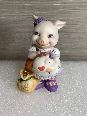 £14.67 • Buy Bronson Collection Pig Figurine Piglet Holding Piggy Coin Bank