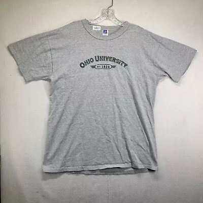 Vintage Russel Athletics T Shirt Mens Large Ohio University Bobcats Made In USA • $39