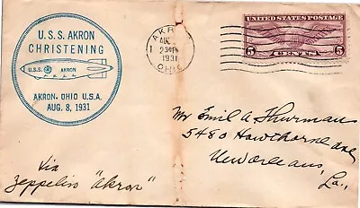 Goldpath: Us Air Mail 1931 U.s.s. Akron Cv494_p11 • $1