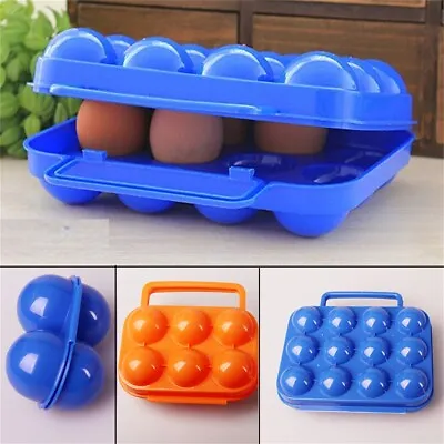 £4.89 • Buy 2/6/12 Shockproof Eggs Container Food Storage Box Case Camping Holder