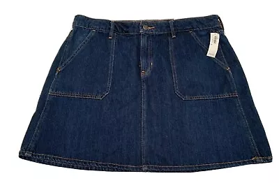 Old Navy Denim Skirt Womens Size 14 MSRP $29.99 (Ski6.5.1) Zip Button Front New • $15.99