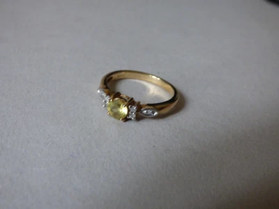 $121.96 • Buy Vintage Fine Jewellery 9ct 375 Gold Citrine Ring 2.5g Size N #354 Free Uk P+p