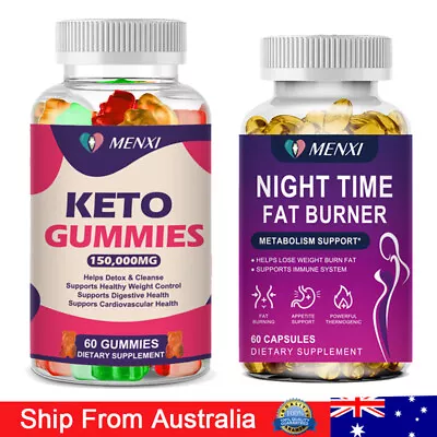 Keto Gummies Advanced Ketone Weight Loss Night Time Fat Burner Supplement MENXI • $20.33