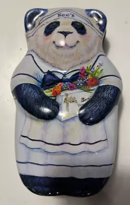 See's Candy Shops Inc. Panda Bear Tin ONLY Vintage 1994 • $9.95