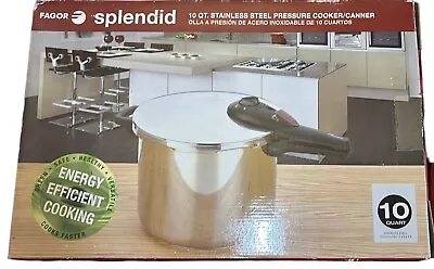 Fagor Splendid 10 Quart Stainless Steel Pressure Cooker  Spain Made • $79